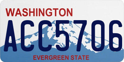 WA license plate ACC5706
