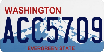 WA license plate ACC5709