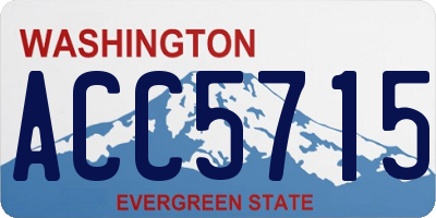 WA license plate ACC5715