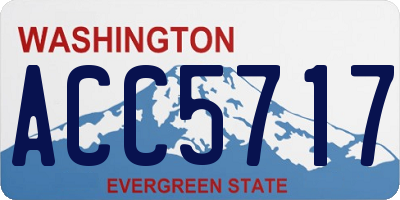 WA license plate ACC5717