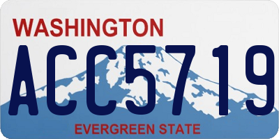 WA license plate ACC5719