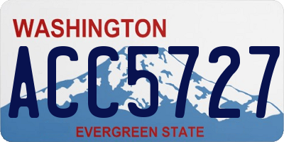 WA license plate ACC5727
