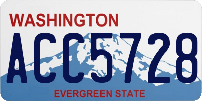 WA license plate ACC5728