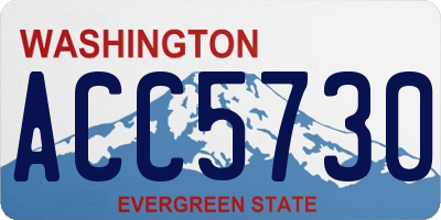WA license plate ACC5730