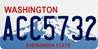 WA license plate ACC5732