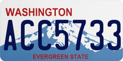 WA license plate ACC5733