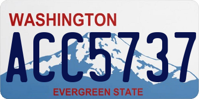 WA license plate ACC5737