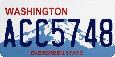 WA license plate ACC5748