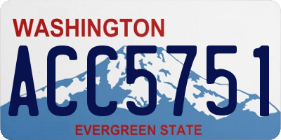 WA license plate ACC5751
