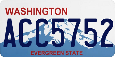 WA license plate ACC5752