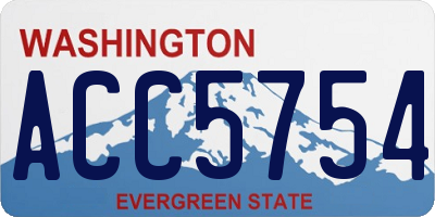 WA license plate ACC5754