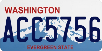 WA license plate ACC5756