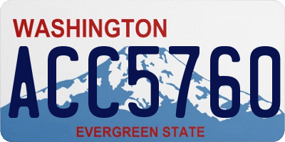 WA license plate ACC5760