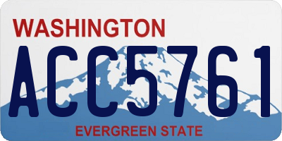 WA license plate ACC5761