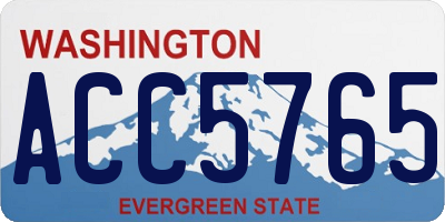 WA license plate ACC5765
