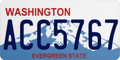 WA license plate ACC5767