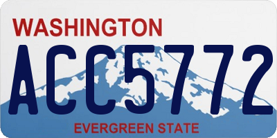 WA license plate ACC5772