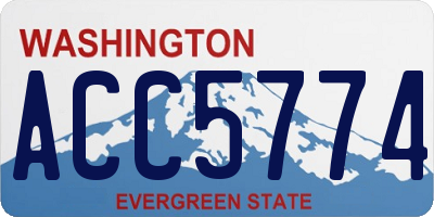 WA license plate ACC5774
