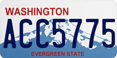WA license plate ACC5775