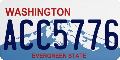 WA license plate ACC5776