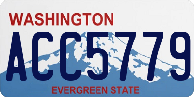 WA license plate ACC5779