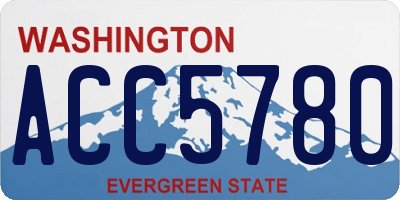 WA license plate ACC5780