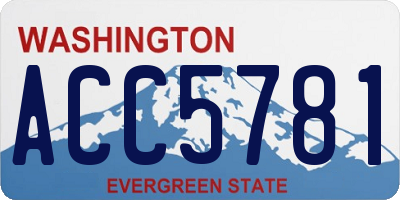 WA license plate ACC5781