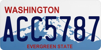 WA license plate ACC5787