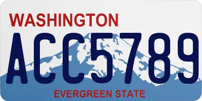 WA license plate ACC5789