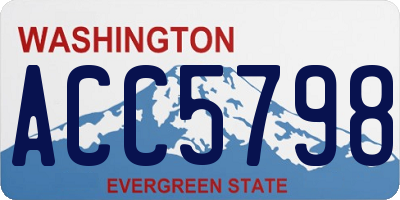 WA license plate ACC5798