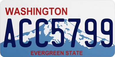 WA license plate ACC5799