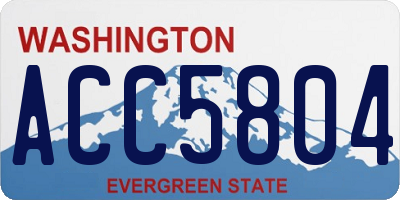 WA license plate ACC5804