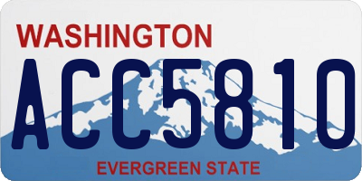 WA license plate ACC5810