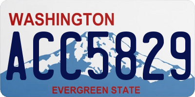 WA license plate ACC5829