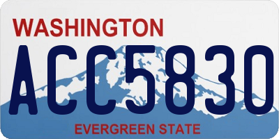 WA license plate ACC5830
