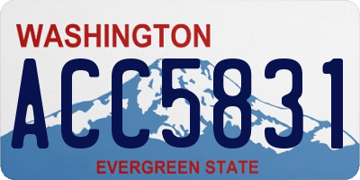 WA license plate ACC5831