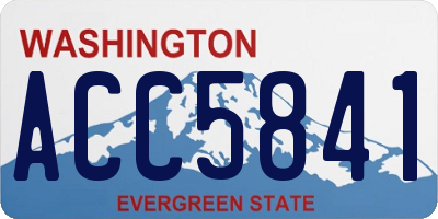 WA license plate ACC5841