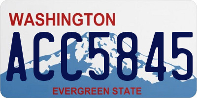 WA license plate ACC5845