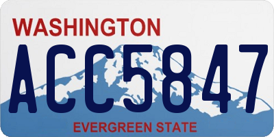 WA license plate ACC5847