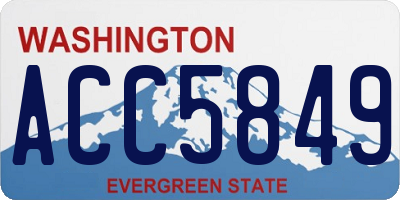 WA license plate ACC5849