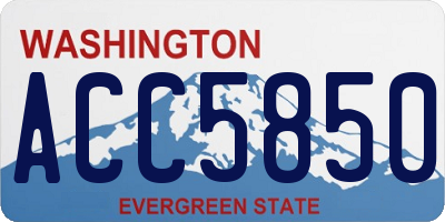WA license plate ACC5850