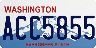 WA license plate ACC5855