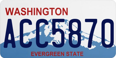 WA license plate ACC5870