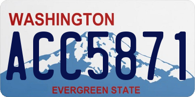 WA license plate ACC5871