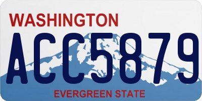 WA license plate ACC5879