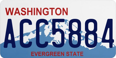 WA license plate ACC5884