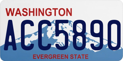 WA license plate ACC5890