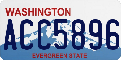 WA license plate ACC5896