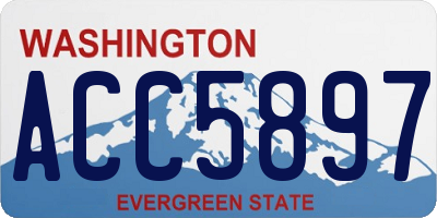 WA license plate ACC5897