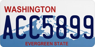 WA license plate ACC5899